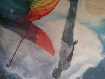 Regenboog - acrylverf op doek (2013)