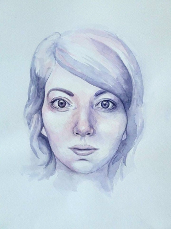 Pastelportret - aquarel (2017)