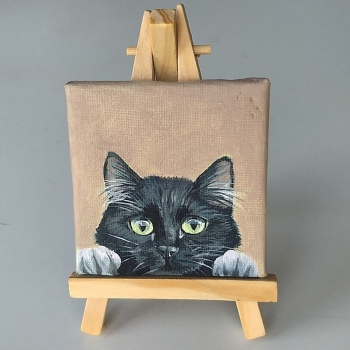 Portret Poekie - acryl op klein doek, 7x7cm (2018)