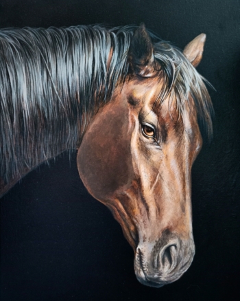 portret Lou - acryl op doek, 30x40cm (2021)